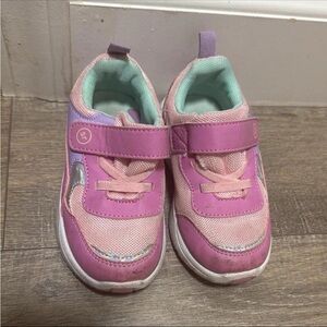 Stride Rite Pink and Mint Kids' Velcro Sneakers